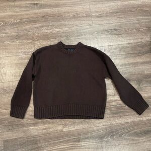 GAP Women’s Dark Brown Crewneck Sweater